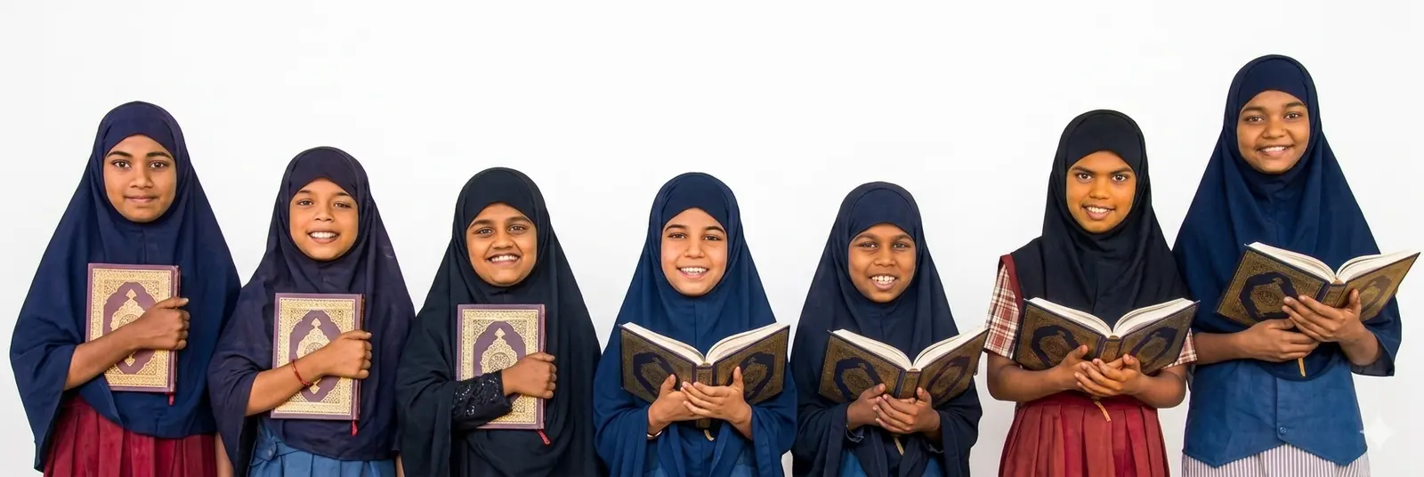 Girls stand with Quran - Tahfooz e imaan trust